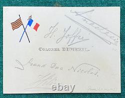 Antique Imperial Russian Card Signed Grand Duke Grand Duchess Anastasia & Helen