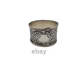 Antique Imperial Russian Caucasus 84 Silver Niello Napkin Ring 1 Tall 20 Grams