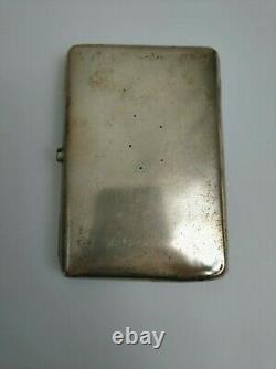 Antique Imperial Russian Cigarette Case Moscow 84 Silver Gold Script Art Nouveau