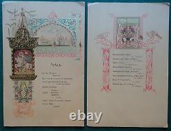 Antique Imperial Russian Coronation Menu Tsar Nicholas II Mayor of Moscow Dinner