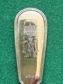 Antique Imperial Russian Court Silver Serving Spoon Grand Duchess Maria Romanov