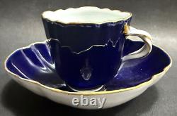 Antique Imperial Russian Cup & Saucer from Trubetskoy Family Service by Meissen