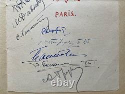 Antique Imperial Russian Emigre Pen Ink Life Guards Signed Prince Andrei Romanov