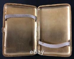 Antique Imperial Russian Enameled Gilded 84 Silver Cigarette Case S. Shaposhnik