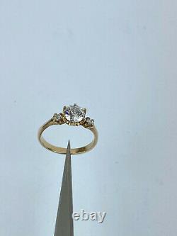 Antique Imperial Russian Faberge 14k 56 AT Gold Silver Diamond Ring Author's