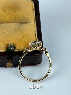 Antique Imperial Russian Faberge 14k 56 AT Gold Silver Diamond Ring Author's