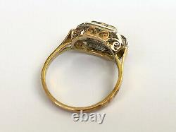 Antique Imperial Russian Faberge 14k 56 Gold Big Diamond Ring Author's work