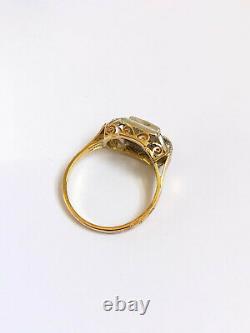 Antique Imperial Russian Faberge 14k 56 Gold Big Diamond Ring Author's work