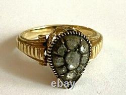 Antique Imperial Russian Faberge 14k 56 Solid Gold Diamond Ring Author's #2