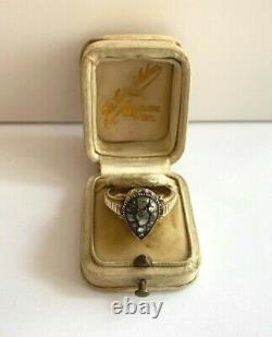 Antique Imperial Russian Faberge 14k 56 Solid Gold Diamond Ring Author's #2