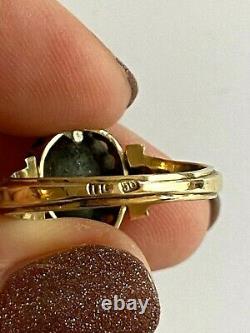 Antique Imperial Russian Faberge 14k 56 Solid Gold Diamond Ring Author's #2