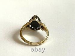 Antique Imperial Russian Faberge 14k 56 Solid Gold Diamond Ring Author's #2