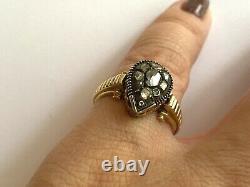 Antique Imperial Russian Faberge 14k 56 Solid Gold Diamond Ring Author's #2