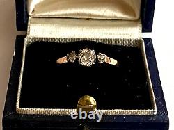 Antique Imperial Russian Faberge 18k 72? Diamonds Ladies Ring Author`s