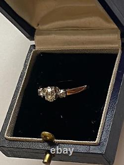 Antique Imperial Russian Faberge 18k 72? Diamonds Ladies Ring Author`s