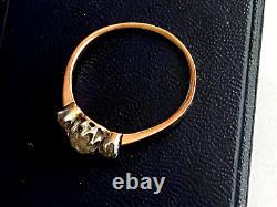 Antique Imperial Russian Faberge 18k 72? Diamonds Ladies Ring Author`s