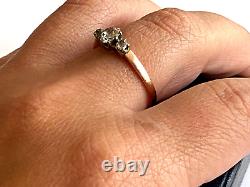 Antique Imperial Russian Faberge 18k 72? Diamonds Ladies Ring Author`s