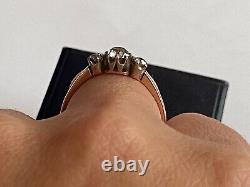 Antique Imperial Russian Faberge 18k 72? Diamonds Ladies Ring Author`s