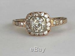 Antique Imperial Russian Faberge 18k 72 Gold Diamond Ring Author's work