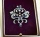 Antique Imperial Russian Faberge 18k Gold, 2.5ct Diamonds brooch c1890's. Boxed