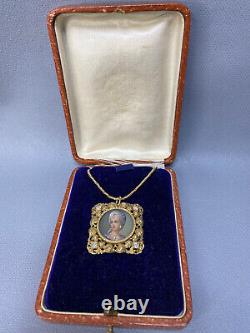 Antique Imperial Russian Faberge A. H. 18k 72 Gold Diamond Necklace Gift Pendant