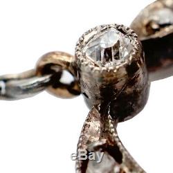 Antique Imperial Russian Faberge Gold Platinum Silver Diamond Pendant Necklace
