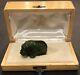 Antique Imperial Russian Faberge Hand Carved Nephrite Hippo Statue w Fitted Box