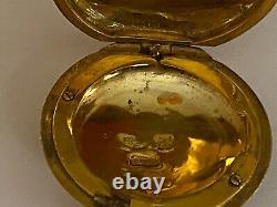 Antique Imperial Russian Faberge KF/? Silver 84 Gilded Diamonds Locket Pendant