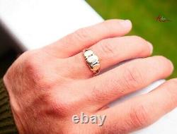 Antique Imperial Russian Faith Love Hope Ring solid 56 14K Gold Ø 8.5 US / 2.7gr