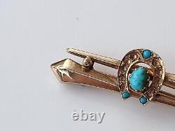 Antique Imperial Russian Filigree Rose Gold 56 14K Women Pin Brooch Jewelry