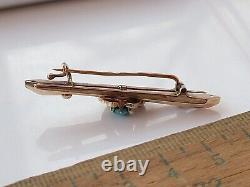 Antique Imperial Russian Filigree Rose Gold 56 14K Women Pin Brooch Jewelry