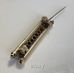 Antique Imperial Russian Filigree Rose Gold Mark 56 14K Brooch Turquoise Pearls