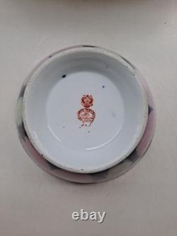 Antique Imperial Russian GARDNER Art Nouveau Floral Painted Porcelain Bowl