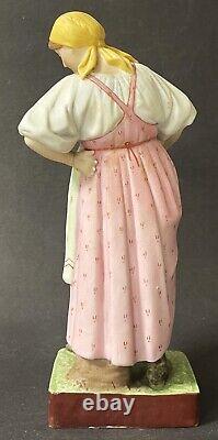 Antique Imperial Russian Gardner Porcelain Figurine Peasant Woman