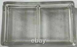 Antique Imperial Russian Glass Cigarette Table Box Holder with a Brass Lid