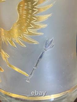 Antique Imperial Russian Glass Factory Double Headed Eagle Tsar Nicholas Romanov