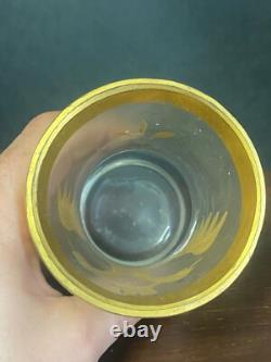 Antique Imperial Russian Glass Factory Double Headed Eagle Tsar Nicholas Romanov