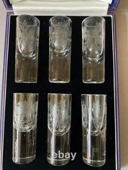 Antique Imperial Russian Glass Factory Vodka Shot Cartridge Glasses Tsar Romanov Antique Imperial Russian Glass Factory Vodka Shot Cartridge Glasses Tsar Romanov