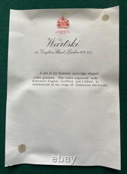 Antique Imperial Russian Glass Factory Vodka Shot Cartridge Glasses Tsar Romanov Antique Imperial Russian Glass Factory Vodka Shot Cartridge Glasses Tsar Romanov