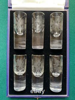 Antique Imperial Russian Glass Factory Vodka Shot Cartridge Glasses Tsar Romanov Antique Imperial Russian Glass Factory Vodka Shot Cartridge Glasses Tsar Romanov