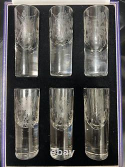 Antique Imperial Russian Glass Factory Vodka Shot Cartridge Glasses Tsar Romanov Antique Imperial Russian Glass Factory Vodka Shot Cartridge Glasses Tsar Romanov