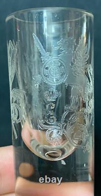 Antique Imperial Russian Glass Factory Vodka Shot Cartridge Glasses Tsar Romanov Antique Imperial Russian Glass Factory Vodka Shot Cartridge Glasses Tsar Romanov