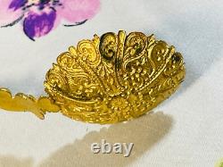 Antique Imperial Russian Gold Champleve Rainbow Enamel Bear Spoon Like Cloisonne