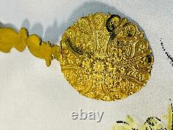 Antique Imperial Russian Gold Champleve Rainbow Enamel Bear Spoon Like Cloisonne