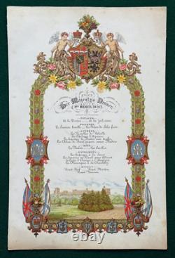 Antique Imperial Russian Grand Duchess Maria Alfred Wedding Menu Queen Victoria