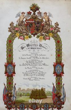 Antique Imperial Russian Grand Duchess Maria Alfred Wedding Menu Queen Victoria