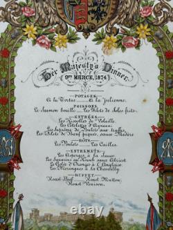 Antique Imperial Russian Grand Duchess Maria Alfred Wedding Menu Queen Victoria