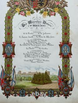 Antique Imperial Russian Grand Duchess Maria Alfred Wedding Menu Queen Victoria