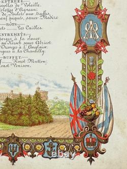 Antique Imperial Russian Grand Duchess Maria Alfred Wedding Menu Queen Victoria