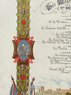 Antique Imperial Russian Grand Duchess Maria Alfred Wedding Menu Queen Victoria